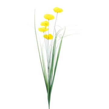 Artificial grass Poppy RESNA on spike, yellow, 3ft/100cm