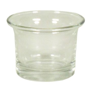 Candle holder made of glass JEMMA, clear, 1.8"/4,5cm, Ø2.6"/6,5cm