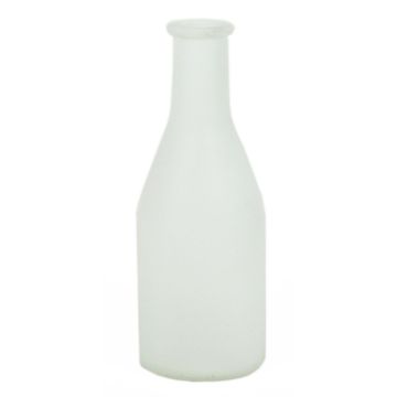 Decorative bottle ANYA, glass, matt white, 7"/18cm, Ø2.6"/6,5cm