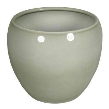 Grey flower pot URMIA BASAR, ceramic, 6"/15cm, Ø6.7"/17cm