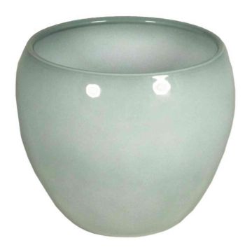 Grey-green flower pot URMIA BASAR, ceramic, 4.5"/11,5cm, Ø5.5"/14cm