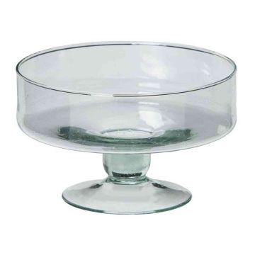 Snack bowl made of glass CORIE OCEAN on stand, clear, 4.7"/12cm, Ø7.5"/19cm