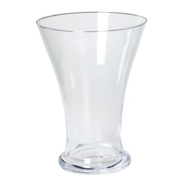 Glass vase DESTAN, clear, 10"/25cm, Ø7"/18cm