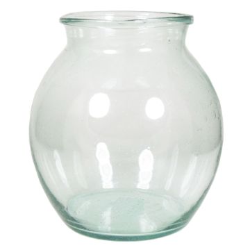 Table vase made of glass OLDRIK OCEAN, clear, 9"/23cm, Ø8"/21cm