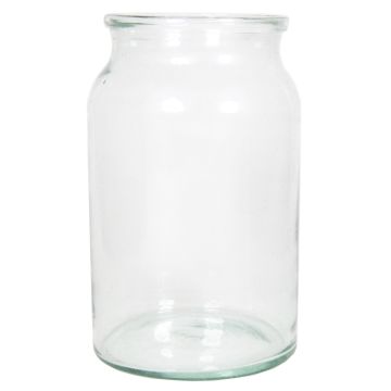 Bottle vase made of glass NYDIA, clear, 9"/23cm, Ø5.7"/14,5cm, 1L
