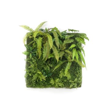 Artificial fern alocasia hedge / mat ALTERE green, 3ftx3ft/100x100cm