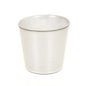 Plant pot ALENA, glass, silver, 4.9"/12,5cm, Ø5.2"/13,3cm