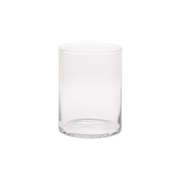 Flower vase SANYA AIR, glass, cylinder, clear, 8"/21,5cm, Ø5.3"/13,5cm