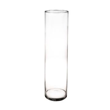 Glass flower vase SANYA AIR, cylinder, clear, 24"/60cm, Ø6"/15cm