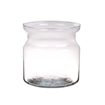 Glass candle holder HANNA AIR, clear, 7.5"/19cm, Ø7.5"/19cm