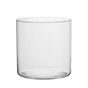Glass lantern SANNY, cylinder, clear, 6"/15cm, Ø6"/15cm