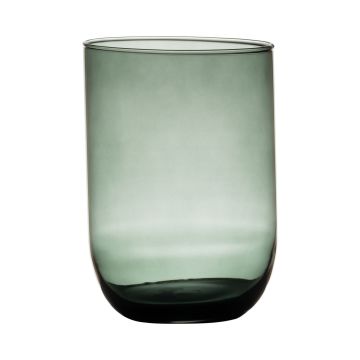 Glass vase MARISA, grey-clear, 8"/20cm, Ø5.5"/14cm