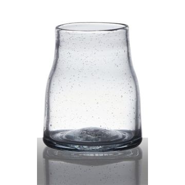 Glass vase FARLAN with bubbles, clear, 6"/15cm, Ø5"/12,7cm