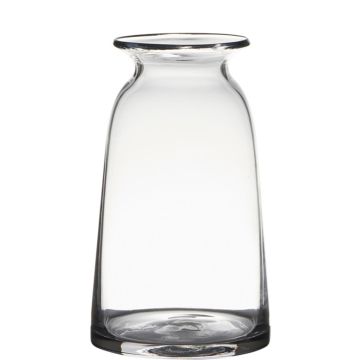 Table vase TIBBY made of glass, transparent, 9"/23,5cm, Ø4.9"/12,5cm