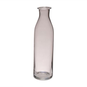 Decorative bottle ETIENNE, glass, clear, 12"/30cm, Ø2.8"/7cm