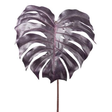 Decorative leaf Philodendron Monstera Deliciosa TRAXOS, aubergine, 31"/80cm