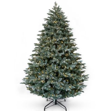 Artificial Christmas tree BUFFALO SPEED, frosted, LEDs, 6ft/180cm, Ø4ft/115cm