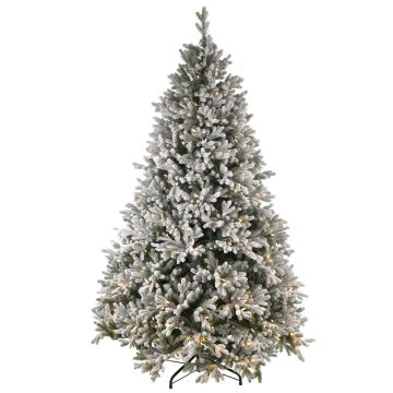 Plastic fir tree ALASKA SPEED, snow-covered, LEDs, 6ft/180cm, Ø4ft/115cm