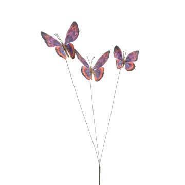 Artificial butterflies TARANEH, spike, orange-purple, 24"/60cm