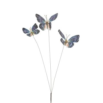 Artificial butterflies TARANEH, spike, blue-pink, 24"/60cm