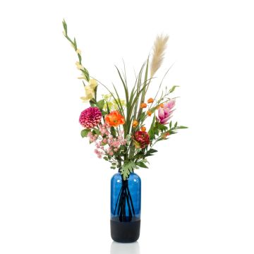 Artificial flower bouquet FEME, pink-orange, 4ft/120cm, Ø24"/60cm