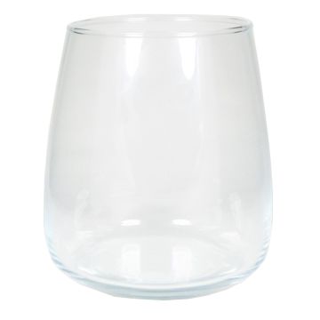 Decorative vase made of glass HYDRI, clear, 6.7"/17cm, Ø6"/15cm