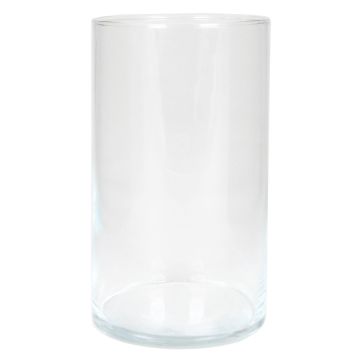 Cylindrical flower vase SANYA OCEAN, glass, clear, 8"/20cm, Ø4.6"/11,6cm