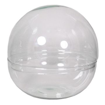 Glass succulent terrarium BRYSON, ball, clear, 11"/28cm, Ø11"/28cm