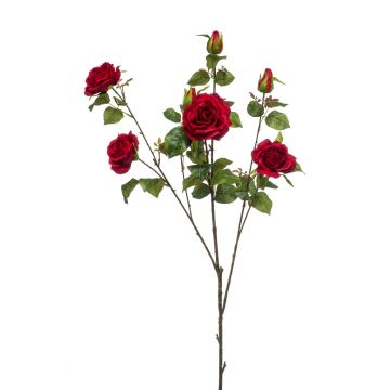 Artificial rose stem HUMAM, red, 4ft/110 cm