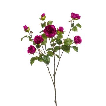 Artificial rose spray KHALED, purple, 4ft/110 cm