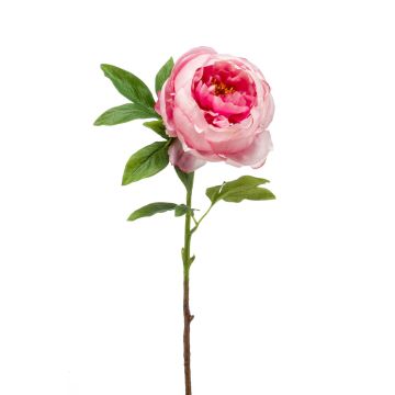 Artificial peony BARBRO, pink-cream, 26"/65 cm