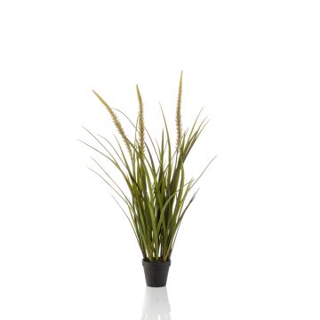 Artificial foxtail grass ANOUR with panicles, green-brown, 3ft/90 cm