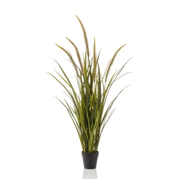 Artificial foxtail grass ANOUR with panicles, green-brown, 4ft/115 cm