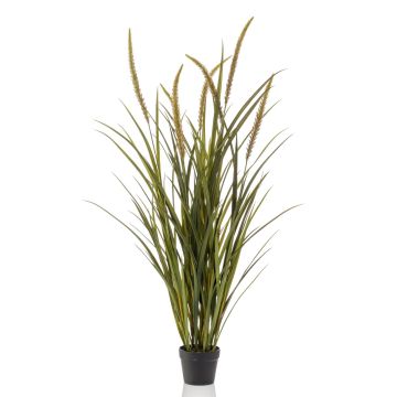 Artificial foxtail grass ANOUR with panicles, green-brown, 4ft/130 cm