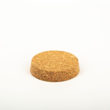 Cork lid SERILDA made of agglomerated cork, natural, 0.6"/1,5cm, Ø2.8"/7,1/3"/7,6cm