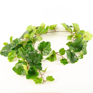 Fake geranium garland JORINKEL, Eco Collection, green, 5ft/150cm