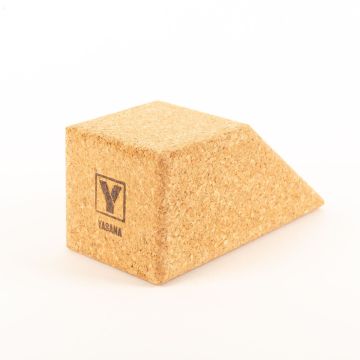 Yoga block ARIELA made of agglomerated cork, natural, 8"x4"x4"/21x10x10cm