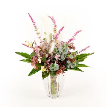 Artificial autumn bouquet KEONA, violet-pink, 20"/50cm, Ø16"/40cm