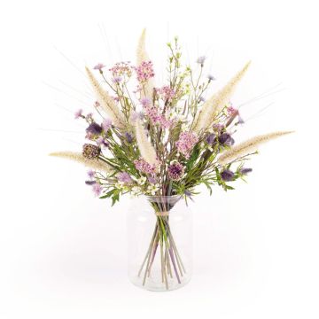 Artificial meadow bouquet LAVEA, blue-purple-pink, 26"/65cm, Ø16"/40cm