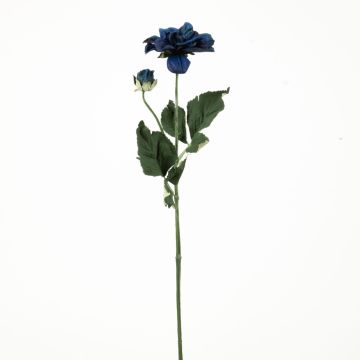 Artificial flower branch Dahlia GINGER, Eco Collection, royal blue, 24"/60cm, Ø4"/10cm