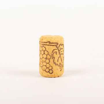 Cork for handicraft WINONA with motive, natural, 1.5"/3,8cm, Ø0.9"/2,4cm